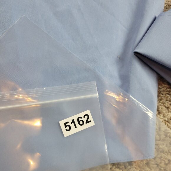 Brooks Brothers Dress Shirt Mens 15 34 Blue Button Up Regent French Cuff Flaw* - Picture 8 of 8